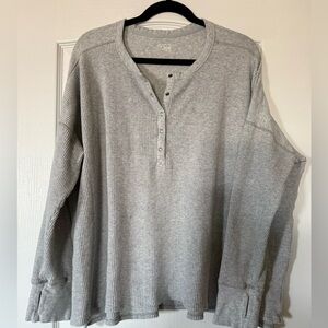 Aerie Waffle Knit Henley Top